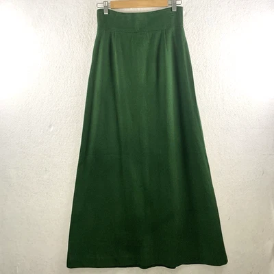 Maxi Falda De Colección Para Mujer Pesada Talla 26 Verde Academia Campo Preppy Foto 1 de 4