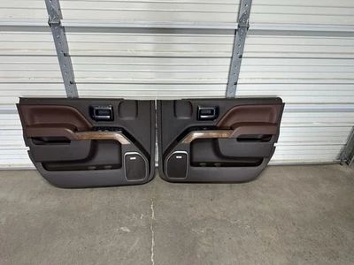 2014-2018 Chevy Silverado GMC Sierra 1500 2500 3500 HIGH COUNTRY Door Panel SET - Image 1 of 4