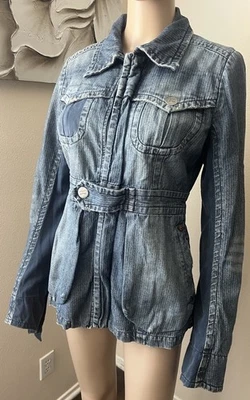 VOLCOM Stone Mujer Retro Jean Vintage Y2K Denim Chaqueta Abrigo Manga Larga Talla S M Foto 1 de 4