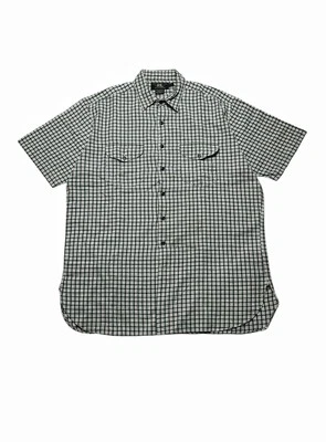 Vintage RRL Ralph Lauren Shirt Men Green Plaid Flannel Pockets Short Sleeve Sz L - Image 1 of 4