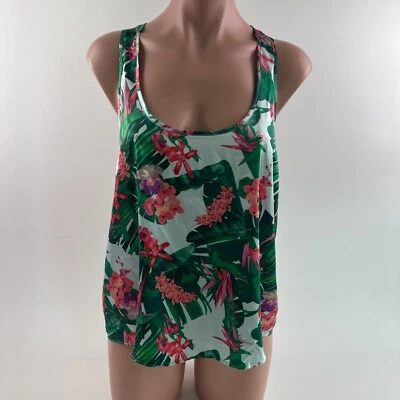 Camiseta sin mangas Victoria’s Secret satinada espalda cruzada ropa de dormir floral M nueva con etiquetas Foto 1 de 4