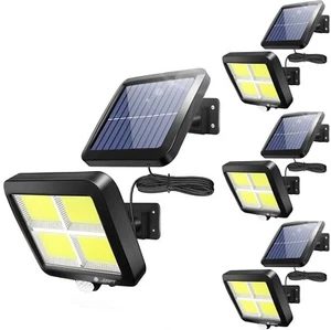 Solar Power LED PIR Motion Sensor Wall Light Security Outdoor Garden Flood 4PACK - Picture 1 of 53
