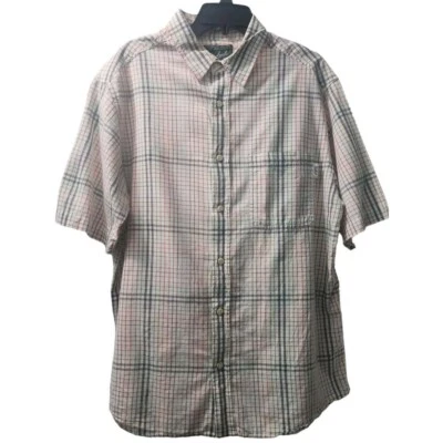 Camisa informal de manga corta con botones a cuadros Woolrich para hombre Foto 1 de 4