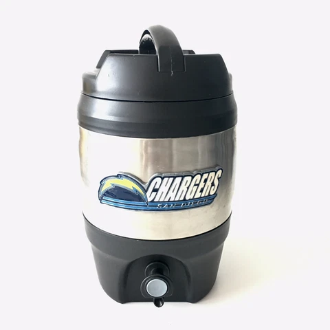 San Diego Chargers Keg 1 Gallon Tailgate Cooler Jug Drink Dispenser 128 Oz 3.8L Cover