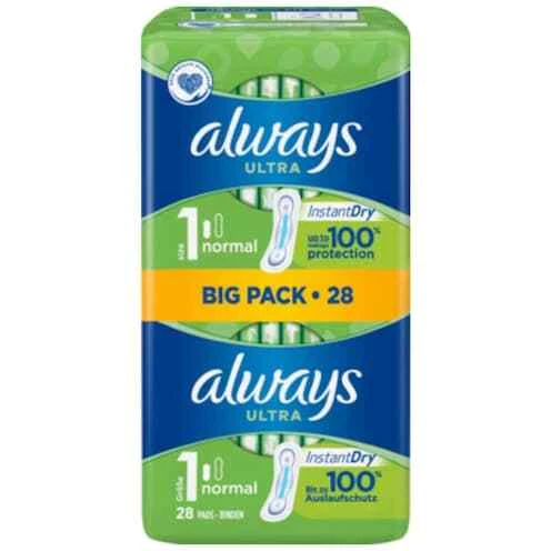 INTIMHYGIENE always Ultra Normal Binden 1 im Big Pack Auslaufschutz 26 Stück