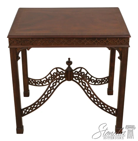 59969EC: ETHAN ALLEN Chippendale Mahogany Lamp Table Cover