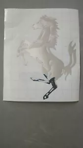 Adesivo cavallino ferrari argento cromo sticker reflective specchio silver 1pz - Imagen 1 de 3