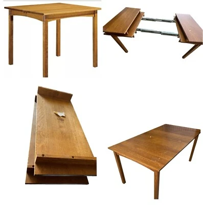 Mesa de desayuno Stickley Mission 2-15 hojas, se extiende a 66"/W36" x D36" x H30" Foto 1 de 4