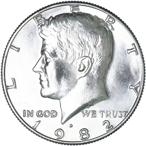 1982 D Kennedy Half Dollar CN-Clad Choice BU US Coin Cover