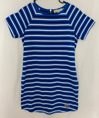 Michael Kors T Shirt Striped Blue Black White Sheath Dress  Size M - Image 1 of 3