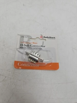 Radio Shack D-Sub Male Crimp-Type  Connector 9 Pin Position 276-1537 - Image 1 of 2