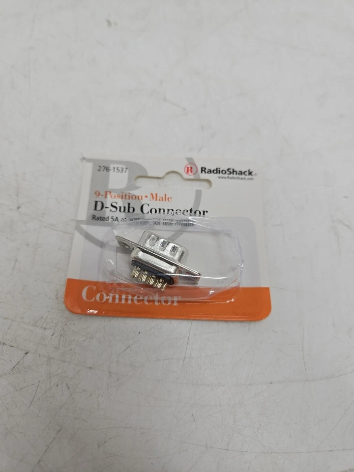 Radio Shack D-Sub Male Crimp-Type  Connector 9 Pin Position 276-1537 - Image 1 of 2