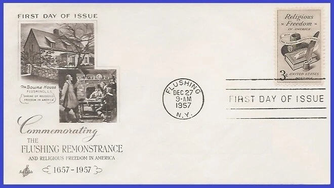 USA4 #1099 U/A ARTCRAFT FDC   Religious Freedom - Image 1 of 1