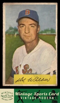 1954 Bowman - Del Wilber - #178 Boston Red Sox - Low Grade Filler - Image 1 of 2