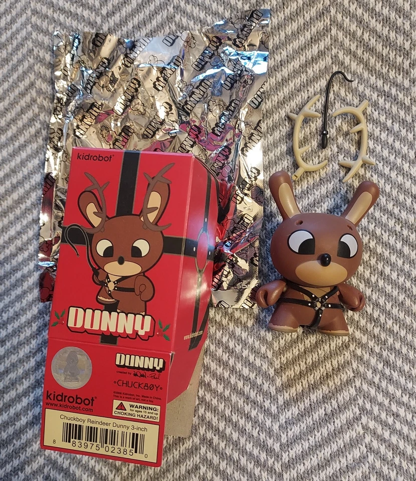 Chuckboy Kidrobot Naughty Reindeer Holiday Dunny  2008 Christmas - Image 1 of 1