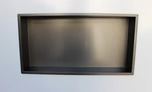 Stainless Steel Shower Niche / Bathroom Shelf Unit (62.x32.5 x 10cm)-PVD Black - Picture 1 of 5