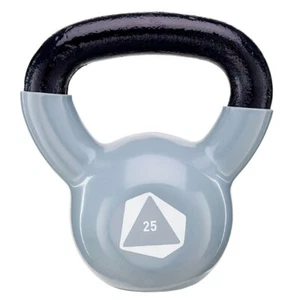 25LB Solid Iron Kettlebell Vinyl Coated Wide Grip Kettlebell Exercise Fitness - Picture 1 of 4