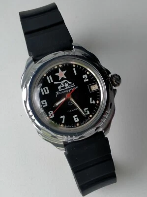 Reloj militar soviético original vintage tanque Komandirskie Vostok 2414A años 90 Foto 1 de 4