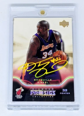 2004 UD Diamond Collection Pro Sigs Gold #43 Shaquille O'Neal Miami Heat SSP - Image 1 of 2