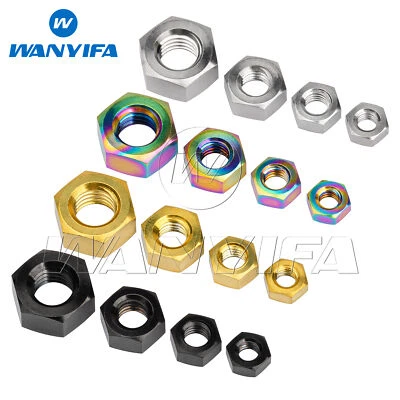 WANYIFA Titanium Hex Nut M4 M5 M6 M8 Nuts Grade 5 Fastener for Bike Motorcycle Car Boat