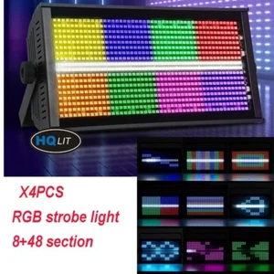 4PCS DMX512 1000W LED Strobe Light RGB+W 8+48 section Atomic flash stage light - Picture 1 of 6