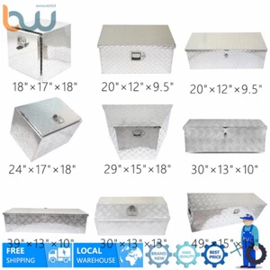 Aluminum Tool Box Pickup Trailer Truck Underbody Bed Tool Storage Box Silver - Picture 1 of 16