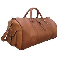 Genuine Leather Luggage Gym Weekend Nuit Duffle Large Vintage Pliant Sac Genuine Leather Luggage Gym Weekend Nuit Duffle Large Vintage Pliant Sac