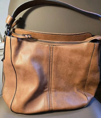 Realer Hobo Bolso de Mano Cartera Cuero Sintético Grande Marrón 15.2" Boho Sin Correa para el Hombro  Foto 1 de 4