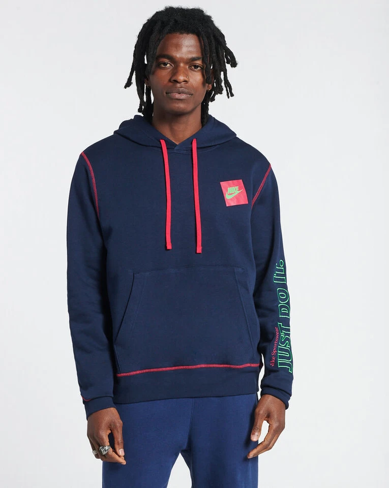 Para Hombres Nike Gimnasio Atlético Just Do It Box Sudadera con Capucha Sudadera Pullover Nuevo Foto 1 de 1