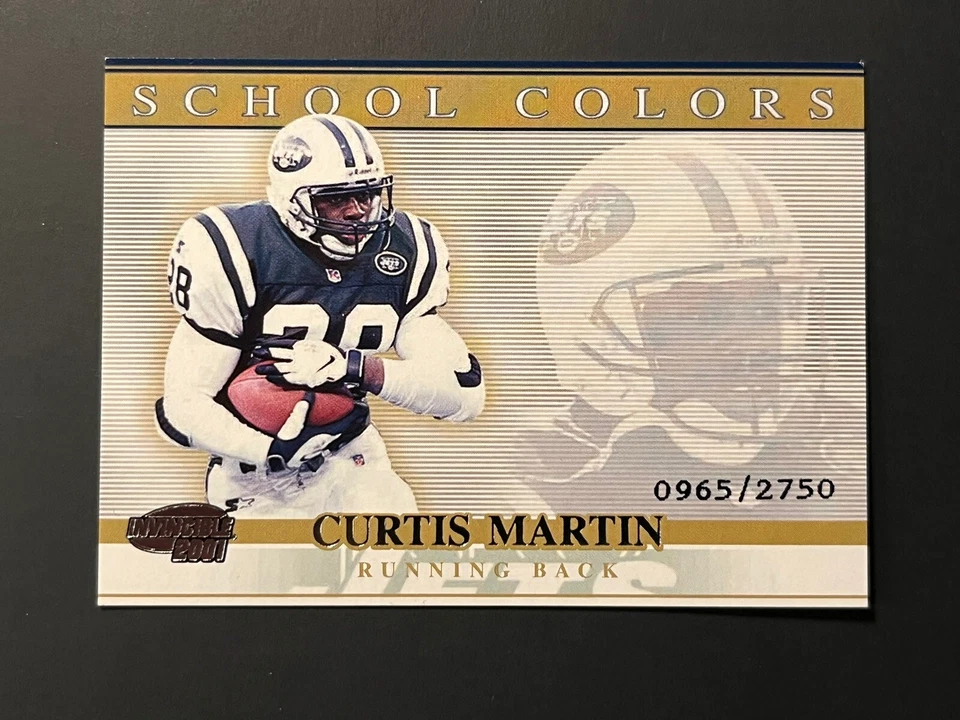 2001 Pacific Invincible - School Colors #39 Curtis Martin 0965/2750 - Image 1 of 3