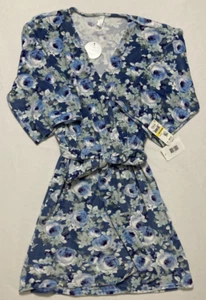 Flora Nikrooz Only Robe V Neck Blue M - Picture 1 of 4