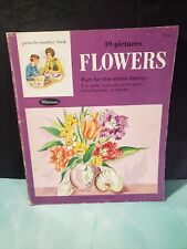 Vintage Whitman Paint By Number Book 39 Flowers Roberta Paflin 1967 Rare Antique