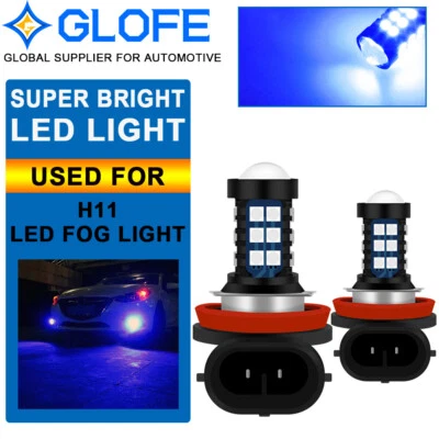 2X H11 H8 30SMD Blue LED Bulb Fog Light for Infiniti FX35 FX45 M45 QX50 Q60 QX70 - Image 1 of 4