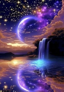 Diamond Art Kits für Erwachsene, Moonlight 5D Diamond Painting Kits für Anfänger DIY - Bild 1 von 7