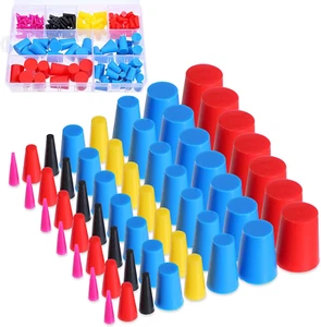 200 tapones de silicona de 8 tamaños para agujeros redondos, kit de tapones cóni - Foto 1 di 12