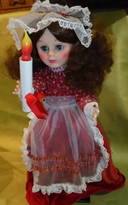 VTG Display Arts Animated Illuminated Figure Christmas Caroler Little People 23" - Picture 1 of 11