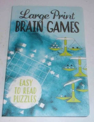 Large Print Brain Games EASY TO READ PUZZLES, 2019, SOFTCOVER Foto 1 de 2