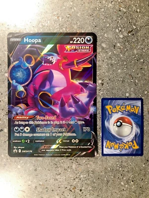 Pokemon TCG Cards Hoopa V SWSH176 Black Star Promo JUMBO / OVERSIZE - Image 1 of 2