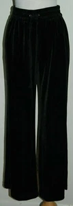 Simply Vera Wang Black Str Velour Velvety Elastic Drawstring Waist Pants Small - Picture 1 of 4