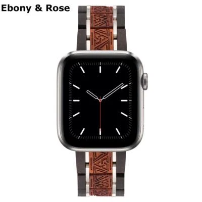 Correa de madera artesanal natural para Apple Watch, 2024 estilo más nuevo Foto 1 de 3