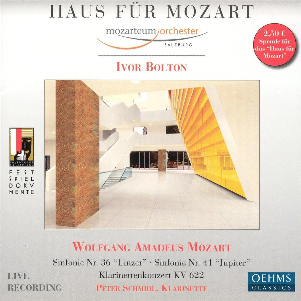 IVOR BOLTON / SALZBURG MOZARTEUM ORCHESTRA HAUS FÜR MOZART NEW CD Foto 1 de 1