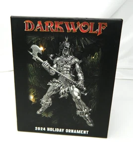 Fire and Ice Dark Wolf 2024 Holiday Ornament Frazetta silberfarben selten Rarität NEU - Bild 1 von 5