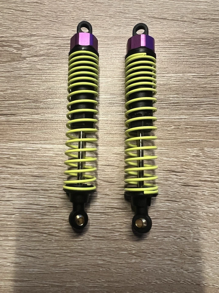 Amortiguadores Himoto / RedCat 06002 escala 1/10 - púrpura y amarillo - nuevo juego de (2) Foto 1 de 1