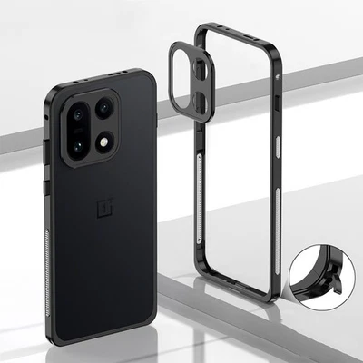 For OnePlus 15 / Ace 6 5G Luxury Aluminum Bumper Frame Case + Metal lens Film - Image 1 of 4