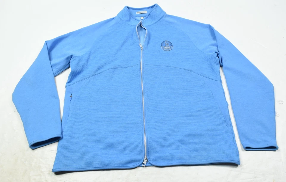 Peter Millar Vista Hybrid Full-Zip Jacket Mens Medium Blue Long Sleeve Golf - Image 1 of 4