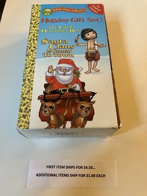 2 VHS Tape Set  Little Drummer Boy/Santa Claus Coming  Town $3.25 Ship $4.50/$1 - Image 1 of 4
