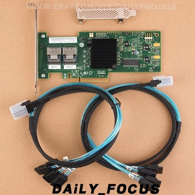 For IBM ServeRaid M1015 46M0861 LSI SAS9220-8i RAID Controller 2x SFF SATA Cable - Image 1 of 4