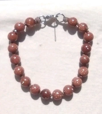 Pulsera Goldstone 8". Cierre de langosta tono plata.  Foto 1 de 2