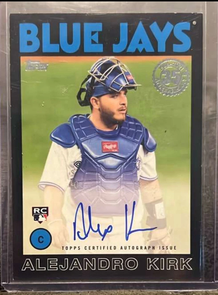 Black /199 - Alejandro Kirk - 2021 Topps Update Series - 1986 Topps Autographs  - Image 1 of 2