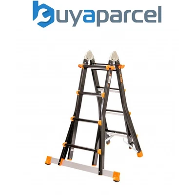 Vaunt 4 Tread Telescopic Multi-Purpose Ladder Aluminium A Ladder Straight Ladder